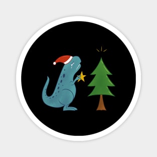 t-rex christmas Magnet